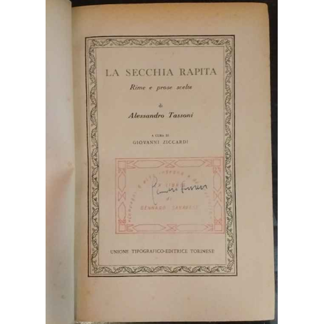 La secchia rapita. Rime e prose scelte