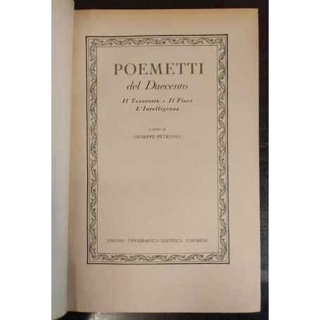 Poemetti del Duecento