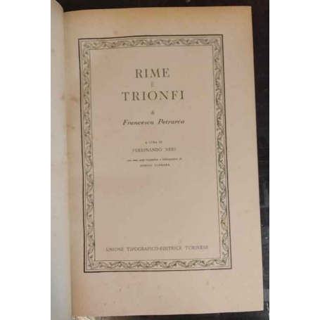 Rime e trionfi