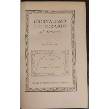 Giornalismo letterario del Settecento
