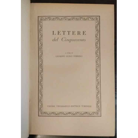 Lettere del Cinquecento