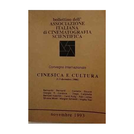 Convegno Internazionale Cinesica e cultura (1-3 dicembre 1986)