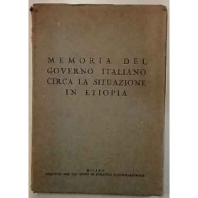 Memoria del governo italiano circa la situazione in Etiopia