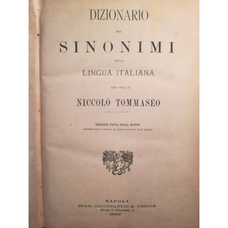 Dizionario dei sinonimi della lingua italiana.