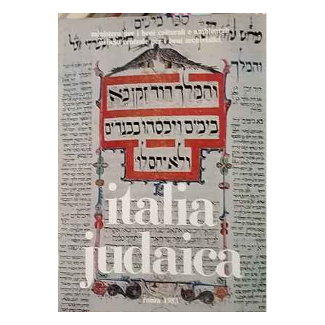 Italia judaica. Atti del 1 Convegno internazionale. Bari 18-22 maggio 1981