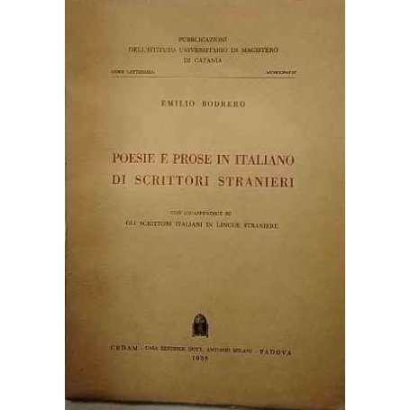 Poesie e prose in italiano di scrittori stranieri : con un'appendice su gli scrittori italiani in lingue straniere