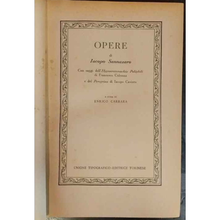 Opere di Iacopo Sannazaro