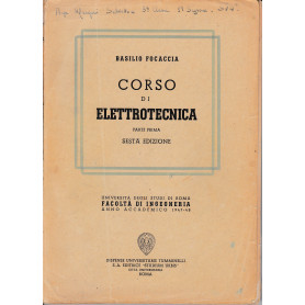 Corso di Elettrotecnica. Parte prima anno accademico 1947-48