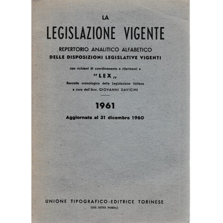 La legislazione vigente