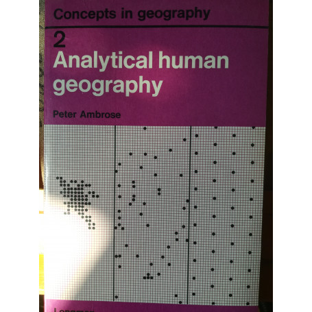 Concept in Geography. 2. Analytical Human Geography.