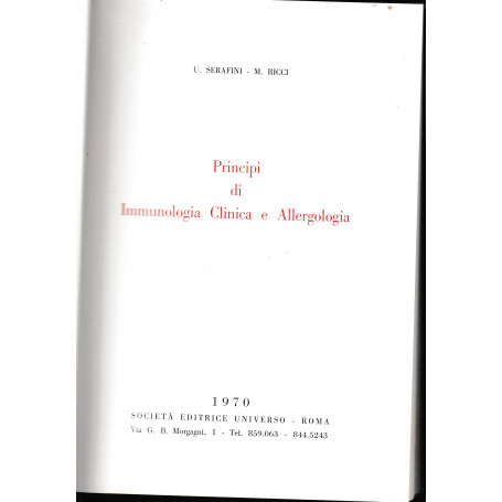 Principi di Immunologia Clinica e Allergologia