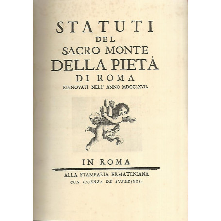 Statuti del Sacro Monte della Pietà  di Roma