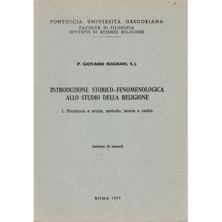 Introduzione storico-fenomenologica allo studio della religione