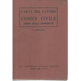 Carta del lavoro. Codice civile. Libro della proprietà