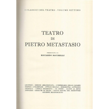 Teatro di Pietro Metastasio