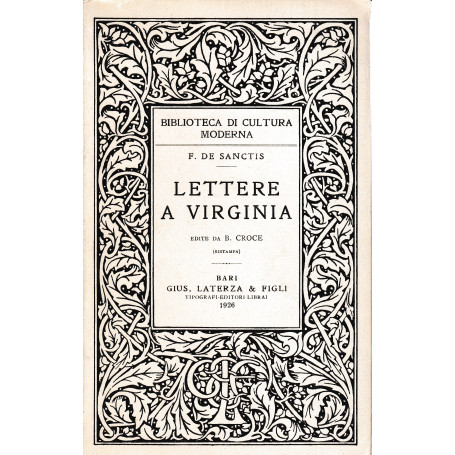 Lettere a Virginia edite da B. Croce (ristampa)