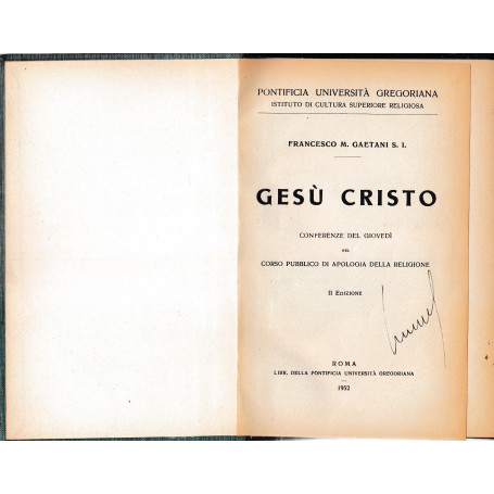 Gesà¹ Cristo. Conferenze del giovedà¬ nel corso pubblico di apologia della religione.