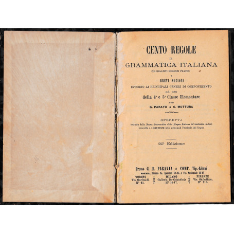 Cento regole di Grammatica Italiana