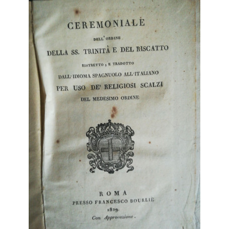Ceremoniale dell'Ordine della SS. Trinità  e de Riscatto