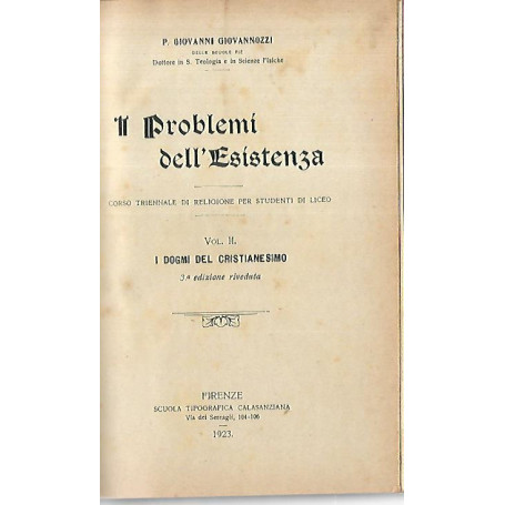 I problemi dell'esistenza. Volume II