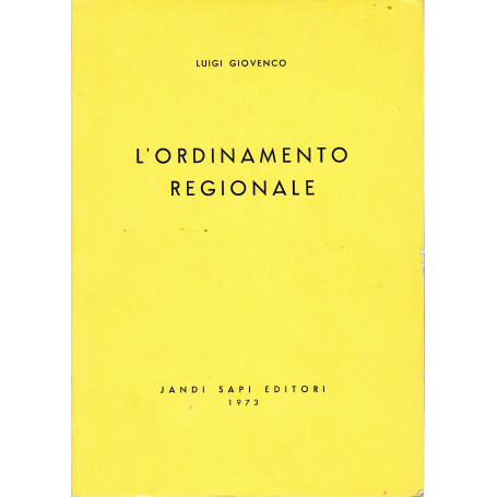 L'ordinamento Regionale