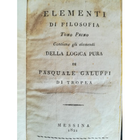 Elementi di filosofia. I. II.