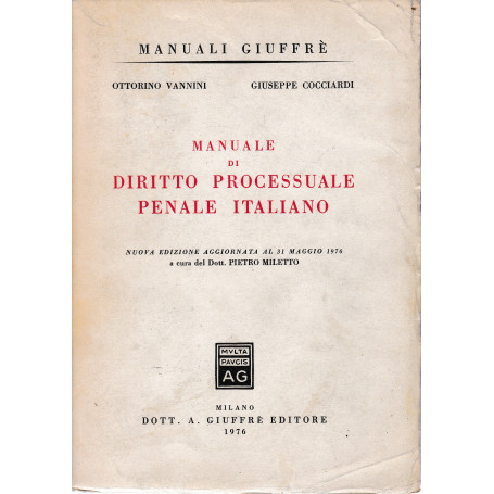 Manuale di diritto processuale penale italiano