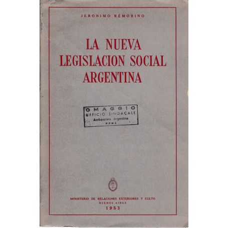 La Nueva Legislacion Social Argentina