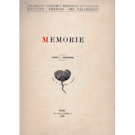 Memorie. Collegium Codicibus rescriptis evulgandis Istituto "Ferrini" dei palinsesti
