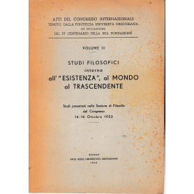 Studi filosofici intorno all"esistenza"