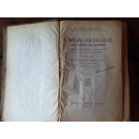 Il problema dell'educazione  Volume I