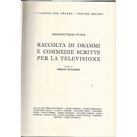 Raccolta di drammi e commedie scritte per la televisione