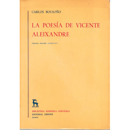La poesìa de Vicente Aleixandre