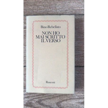 Non ho scritto il verso