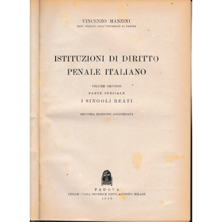 Istituzioni di diritto penale italiano