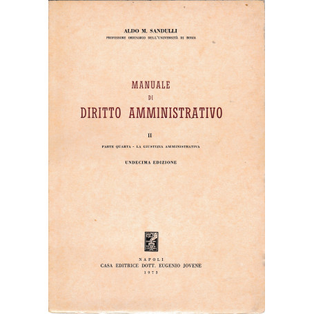 Manuale di diritto amministrativo. Parte quarta