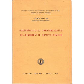 Ordinamento ed organizzazione delle regioni di diritto comune