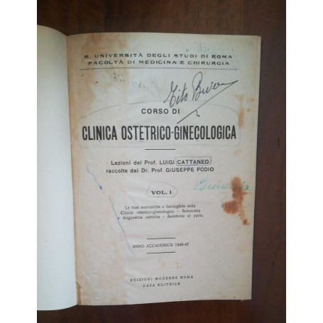 CORSO DI CLINICA OSTETRICO - GINECOLOGICA VOL1