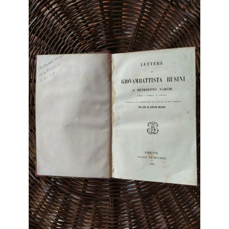 Lettere di Giovambattista Busini a Benedetto Varchi