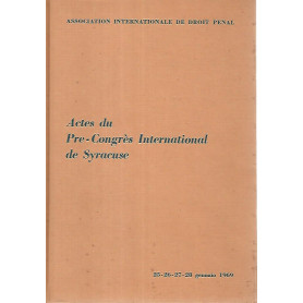 Actes du pre congres international de Syracuse
