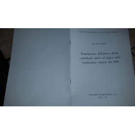 Reminiscenze dell'antico diritto confederale latino ed italico nella Costituzione romana del 1849