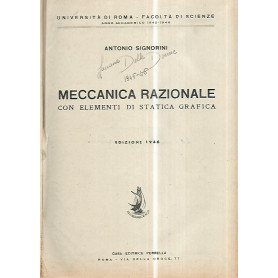 Meccanica razionale con elementi di statistica grafica