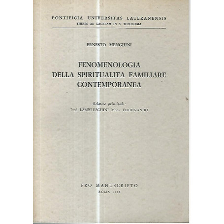 Fenomenologia della spiritualità familiare contemporanea