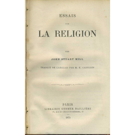 Essais sur la religion