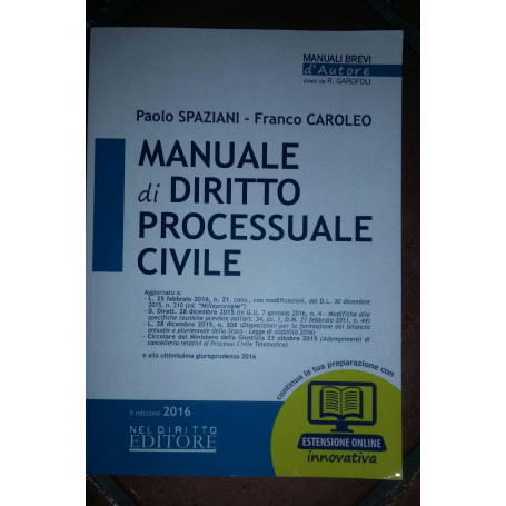 Manuale di diritto processuale civile.