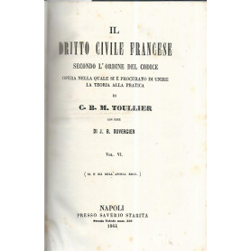 Il dritto civile francese. Vol VI