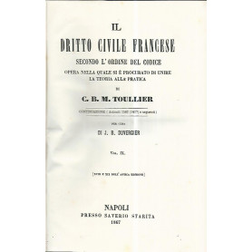 Il diritto civile francese. Volume IX
