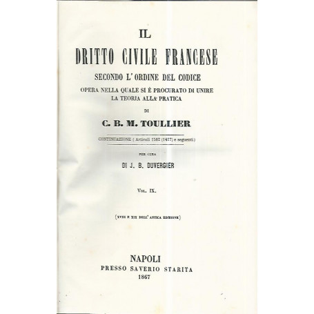 Il diritto civile francese. Volume IX