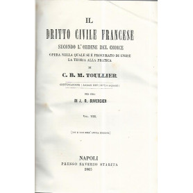Il dritto civile francese. Volume VIII