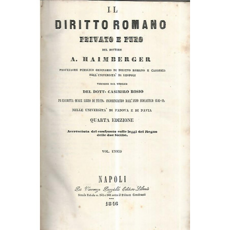 Il diritto romano privato e puro
